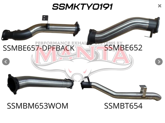 VDJ79 V8 UTE 2016+ 4IN SINGLE DPF BACK